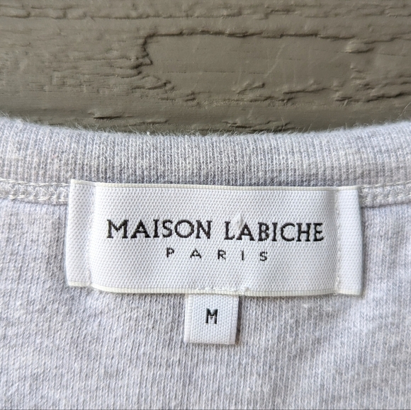 Maison Labiche Crazy In Love Sweatshirt Heather Gray Size Medium - Picture 4 of 10